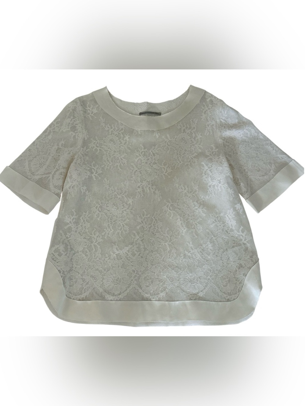 Ermanno SCERVINO Women’s Lace Beige Top Size 46